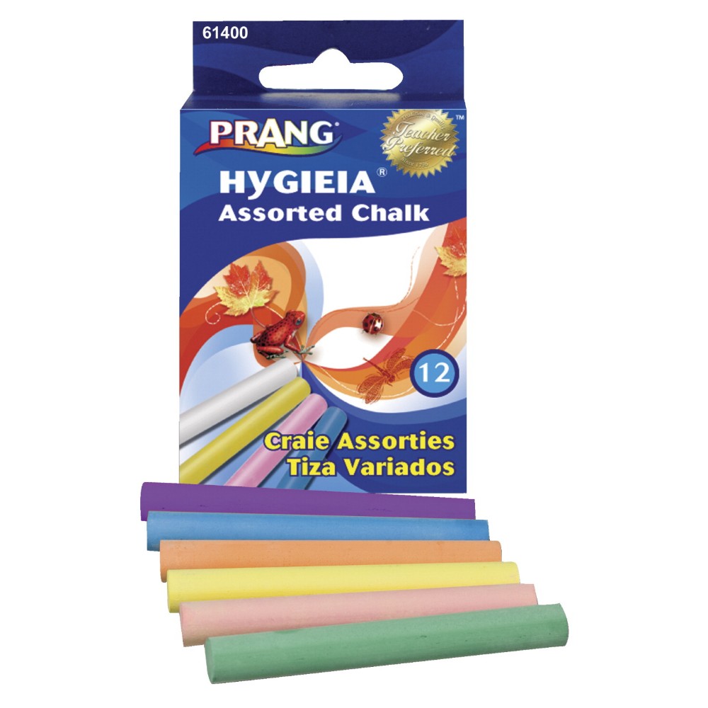 Prang 034313 Non-Toxic Dustless Chalkboard Chalk Pack 12 Prang 034313 Non-Toxic Dustless Chalkboard Chalk Pack 12