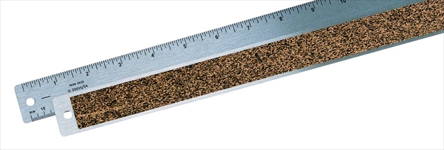 School Specialty 037487 Alvin Inches And Metric Rounded Corner Steel Inking Ruler With Non-Skid Cork Back School Specialty 037487 Alvin Inches And Metric Rounded Corner Steel Inking Ruler With Non-Skid Cork Back