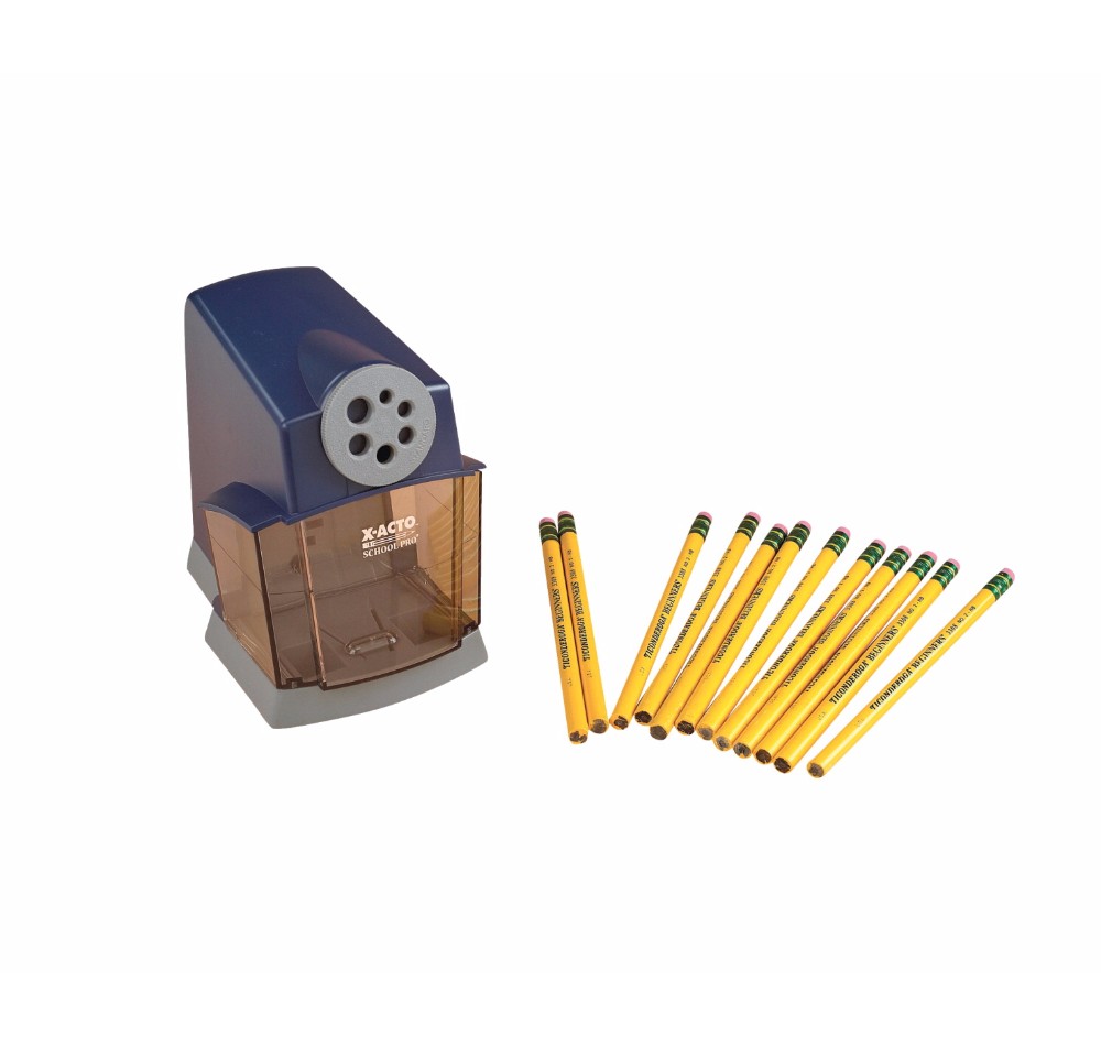 X-ACTO 038342 Electric Pencil Sharpener Blue Gray X-ACTO 038342 Electric Pencil Sharpener Blue Gray