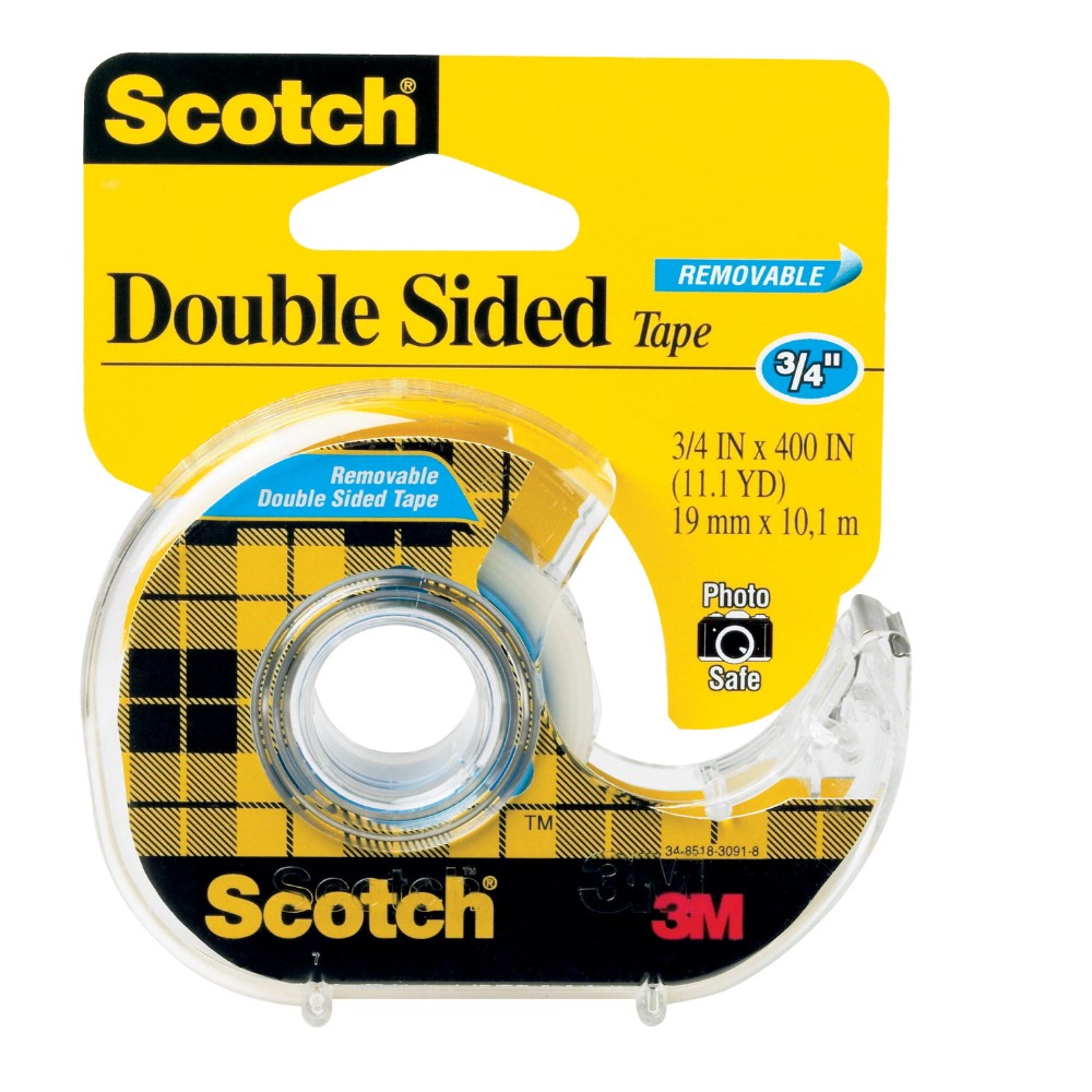 Scotch 038441 Double Sided Photo-safe Tape, Clear, 0.75 X 400 In.