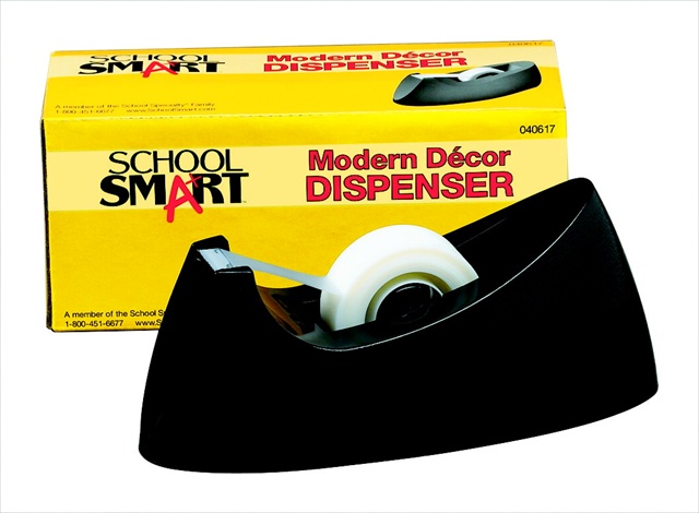 040617 Weighted Modern Decor Tape Dispenser, 0.5 To 0.75 W In. Tape, Black