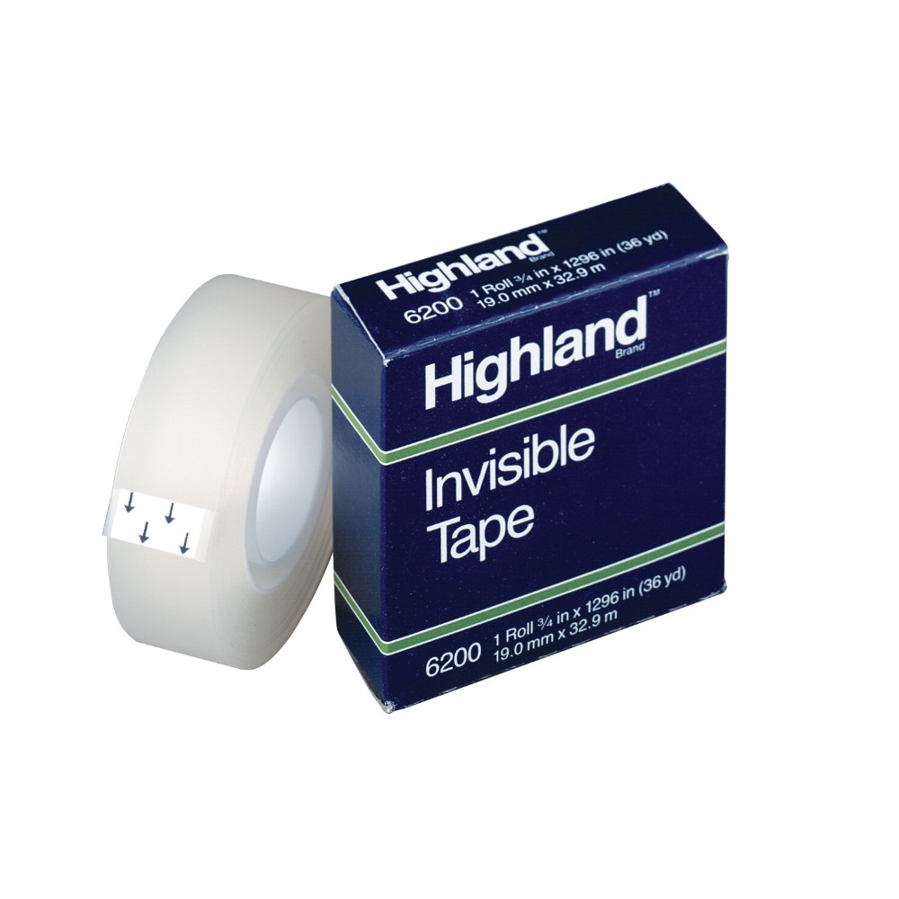 040722 Heavy Duty Writable Self-adhesive Invisible Mending Tape, 0.5 In. X 36 Yd. - Clear