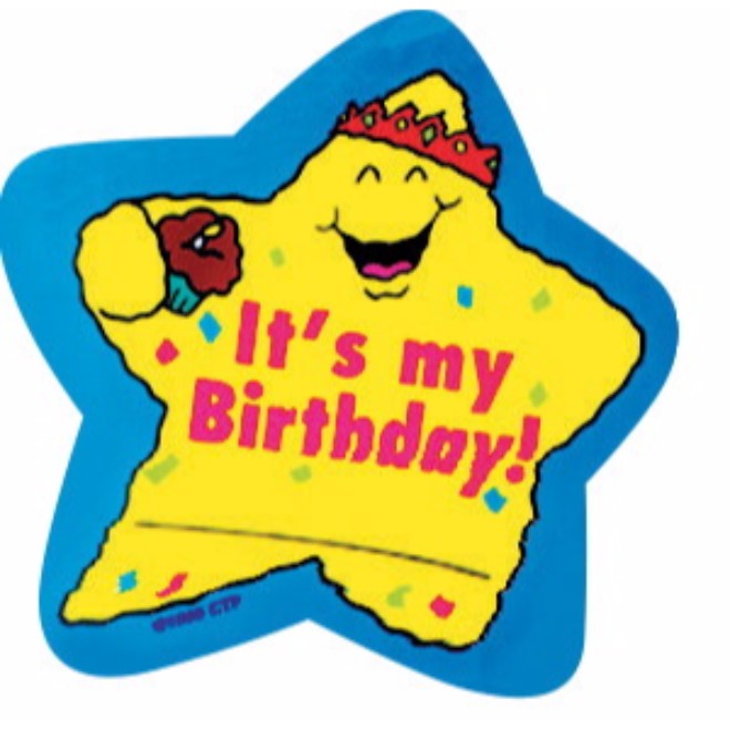 049502 Its My Birthday Star Badges, Pack Of 36