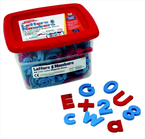070621 Phonetically Color Coded Magnetic Letters And Numbers, Jumbo Size, Set Of 214