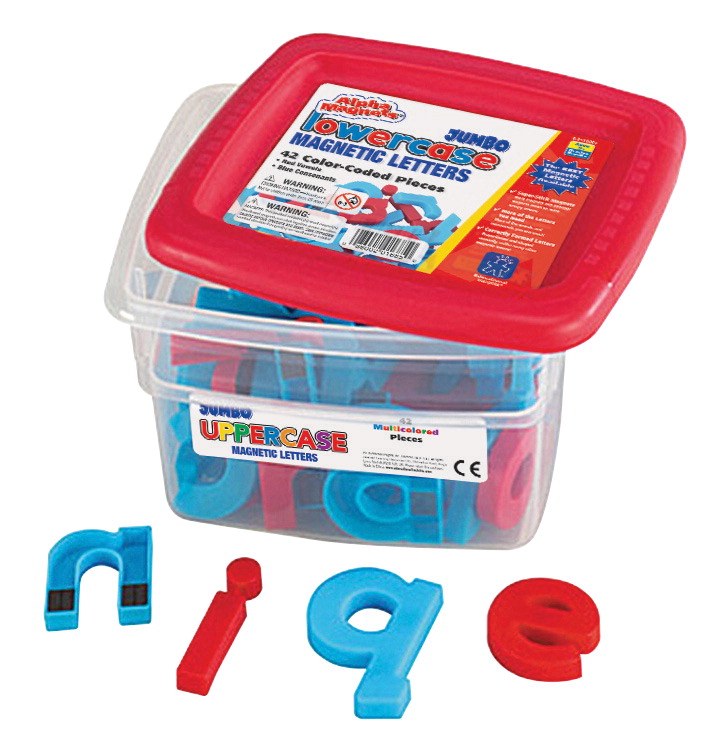 070623 Phonetically Color Coded Lowercase Magnetic Letters, Jumbo Size, Set - 42