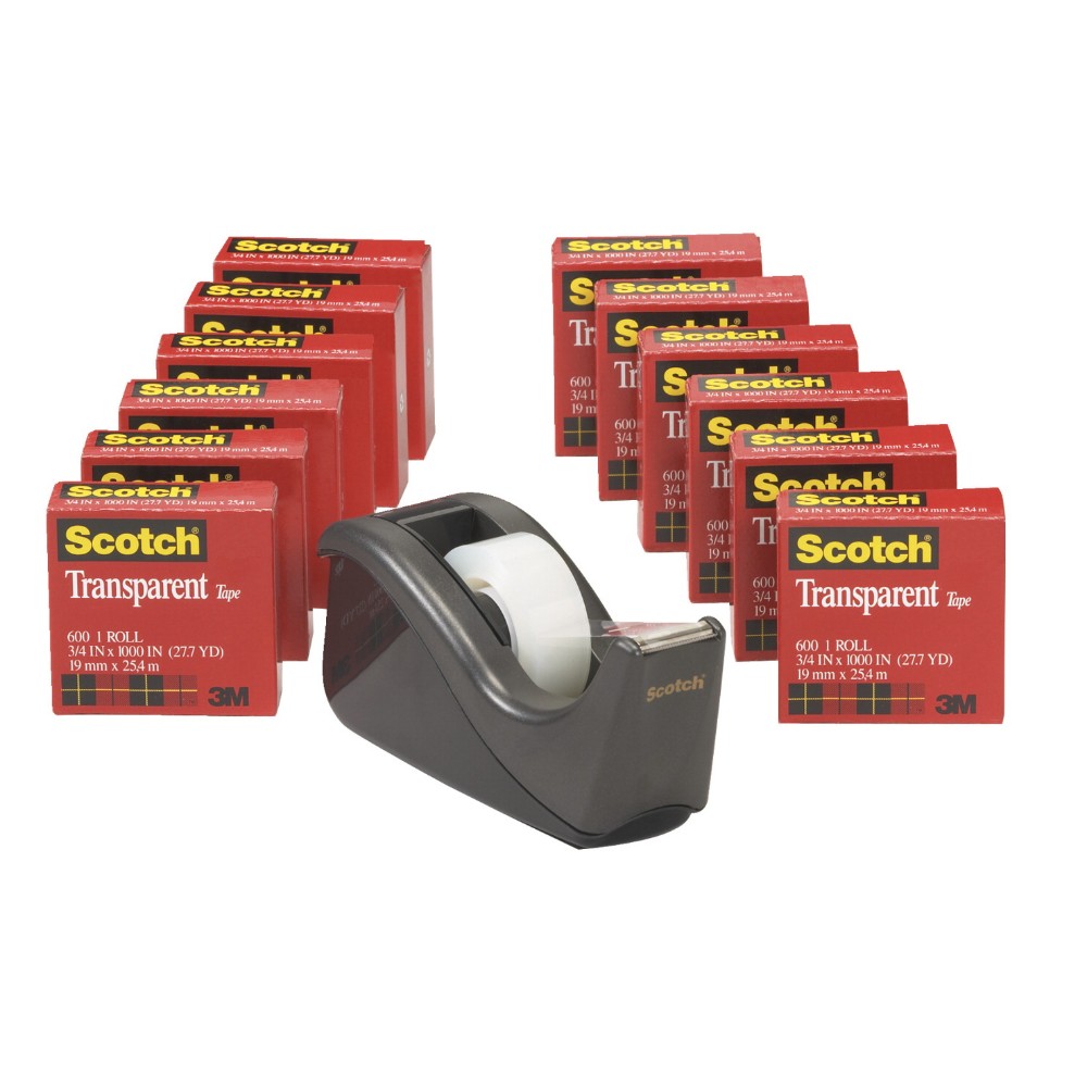 Scotch 078586 600 Multi-purpose Photo-safe Self-adhesive Tape With C-60 Dispenser,