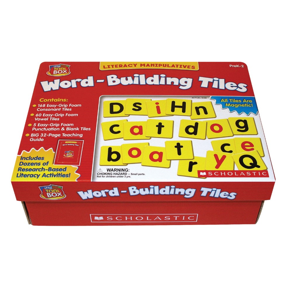 Scholastic 084243 Little Red Tool Box Word Building Tiles