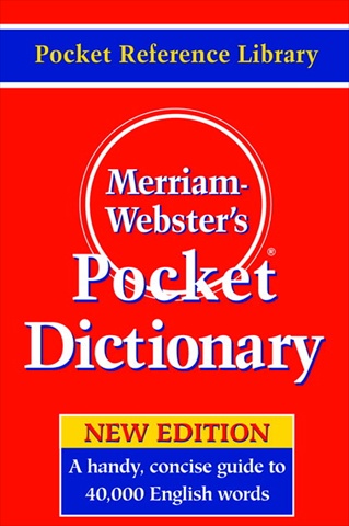 084391 Pocket Dictionary Paperback Book, 3.5 X 5.37 In.