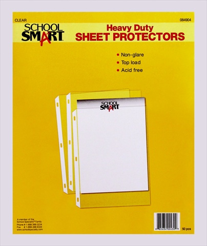 084904 Non-glare Reinforced Sheet Protector, Pack Of 50