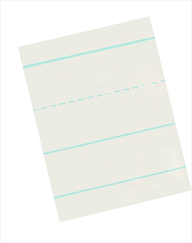 085215 Skip A Line Writing Paper For Grade K-1 - California Approved, White
