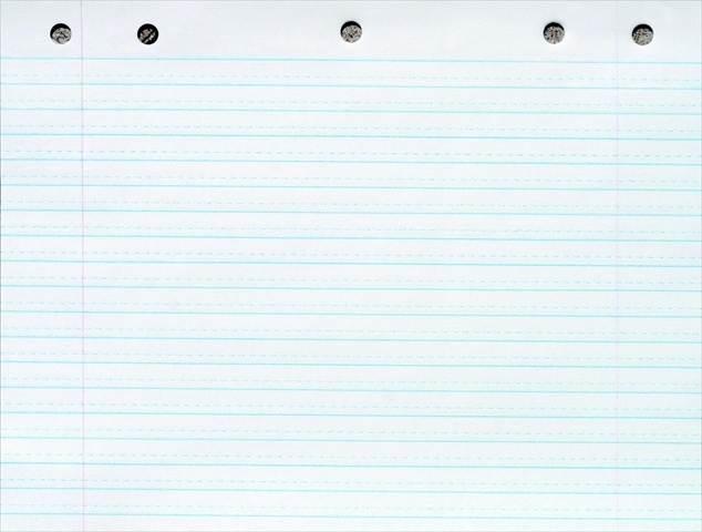 085244 Sulphite Cursive Ruled Long Way Notebook Paper With Margin, White
