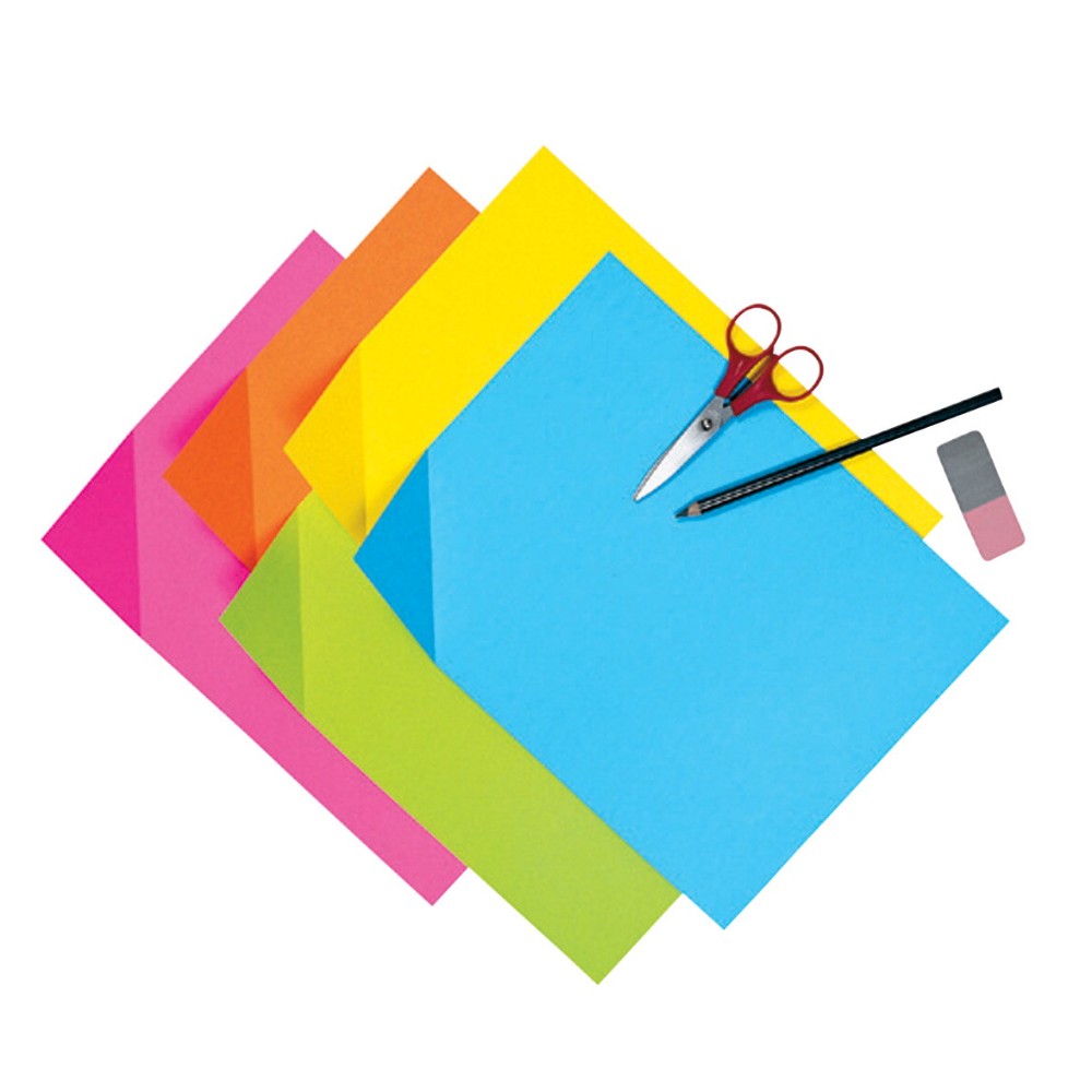 12 X 18 In. Light-weight Tagboard, Assorted Super Bright Color, Pack - 100