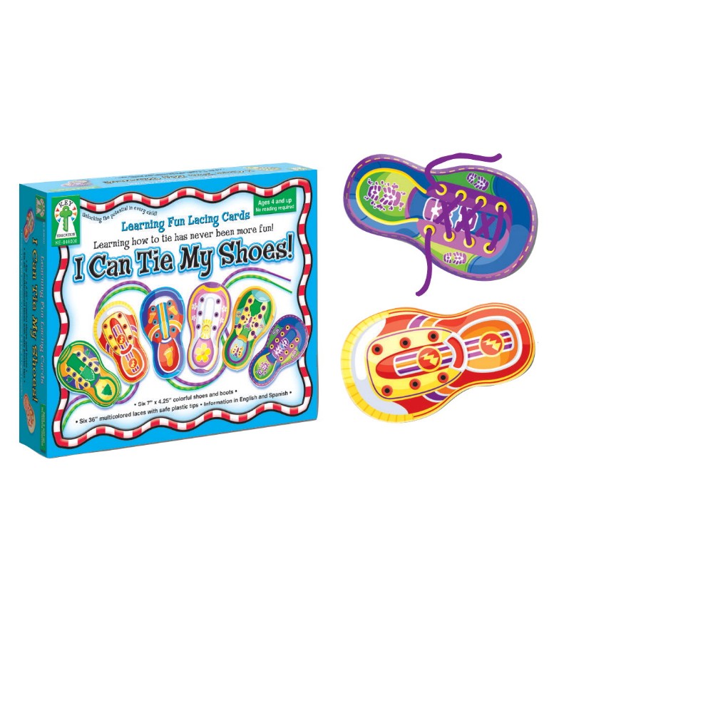 088535 I Can Tie My Shoes Learning Fun Lacing Card