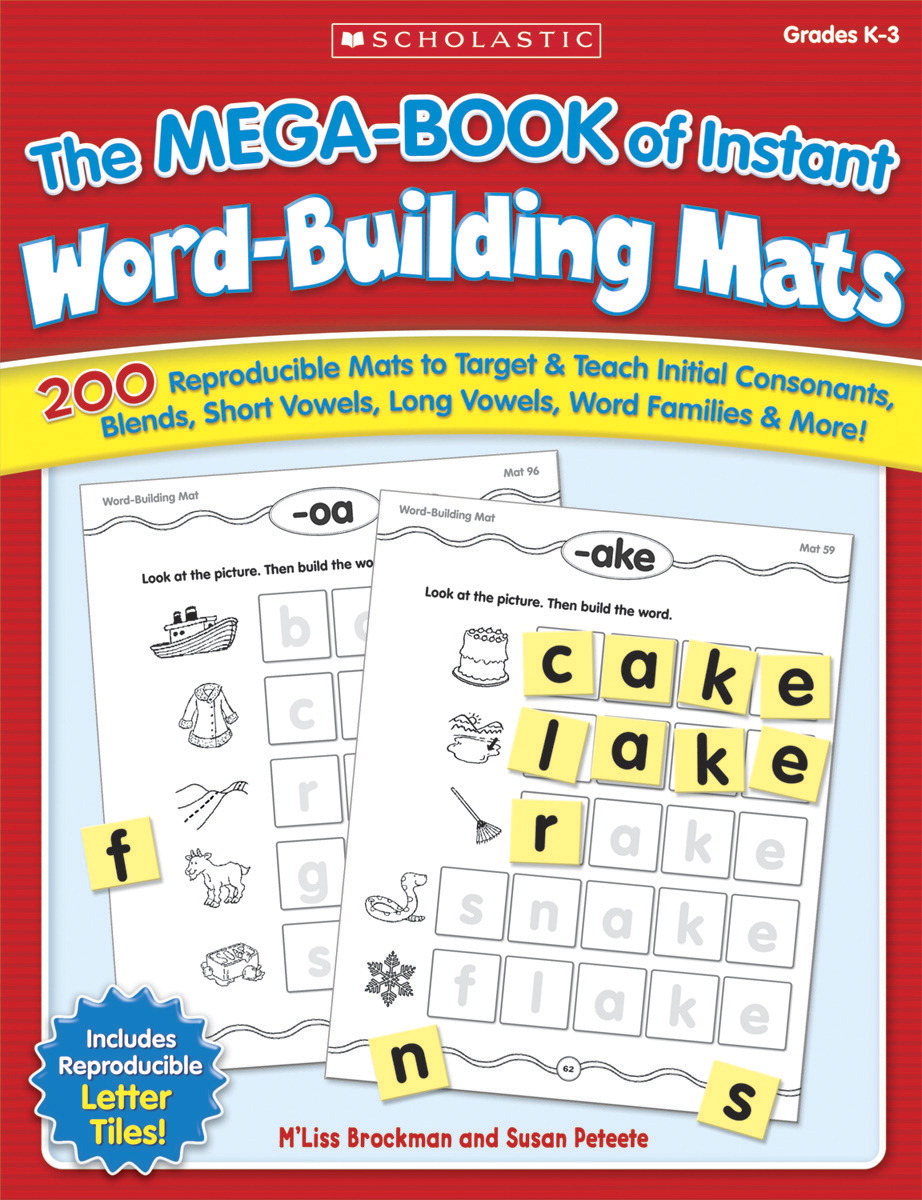 Scholastic 090134 The Mega - Book Of Instant Word-building Mats