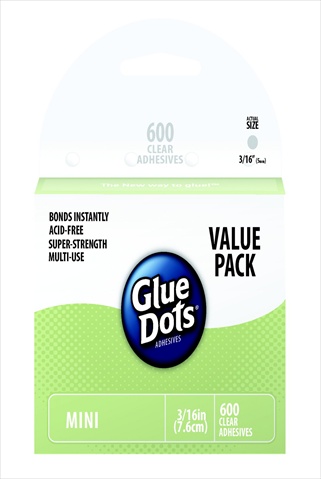 091232 Non-toxic Mini Glue Dot Roll, 0.18 In. - Clear, Pack - 600