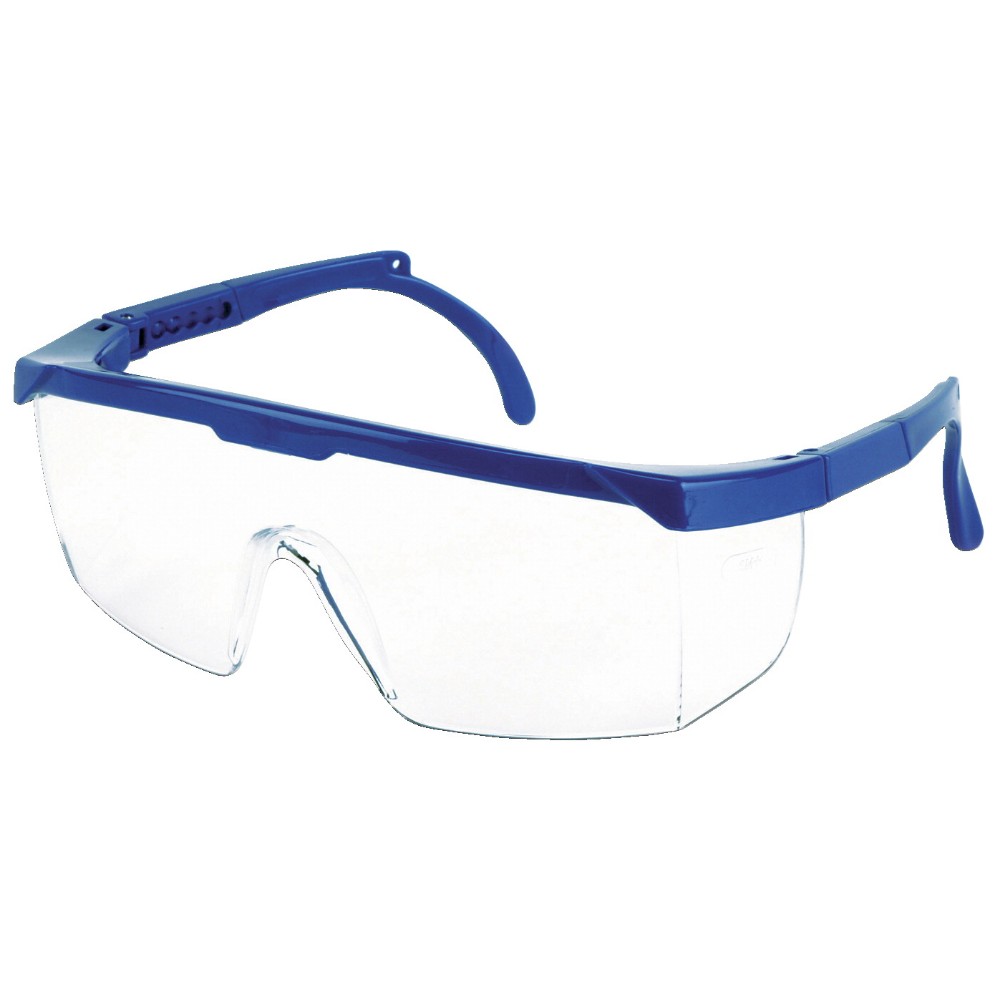 Safety Spectacle, Hard Coated Polycarbonate Side-shield, Blue