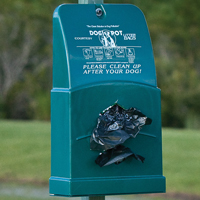 1007-2 Poly Junior Bag Dispenser, Forest Green