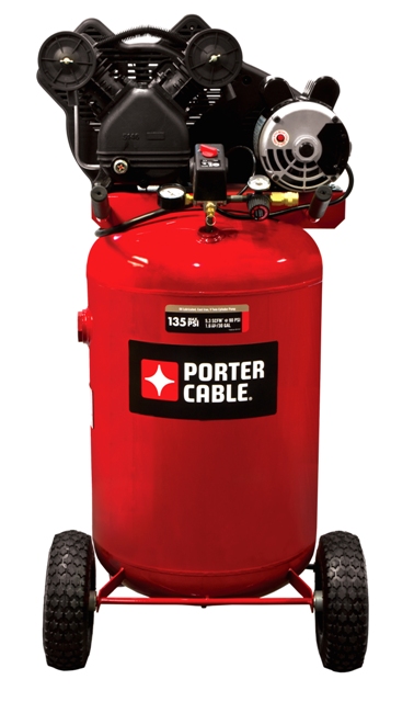 Porter Cable Pxcmlc1683066 30-gallon Single Stage Portable Air Compressor, Red