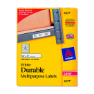 Polyester Durable ID Label, White, 0.625 x 3 In., 1600 Per Pack