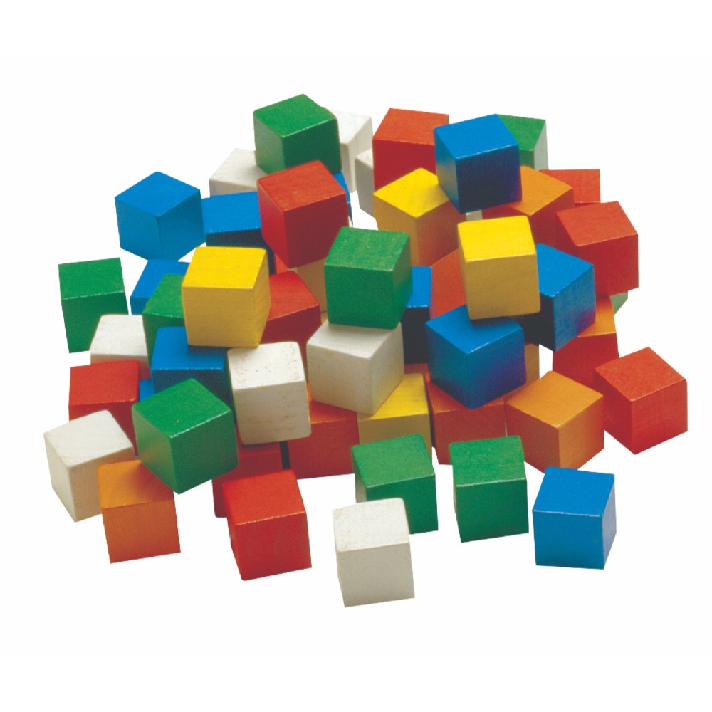 1285315 1 In. Wooden Cube, 100 Pack