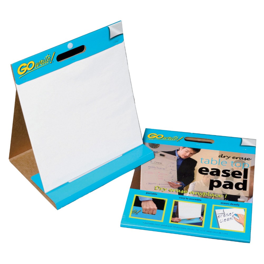 Go Write Dry Erase Tabletop Non-adhesive Easel Pad - 16 X 15 In., White