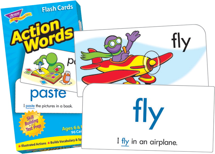 Action Words Skill Drill Flash Cards - Set 96 Cards