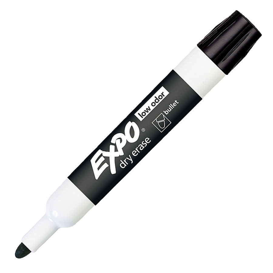Expo Low Odor Non-Toxic Dry Erase Marker Black Pack 12 Expo Low Odor Non-Toxic Dry Erase Marker Black Pack 12