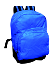 1-pocket Backpack With Front Pocket Organizer And Hidden Pouch, Polyester, Blue