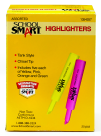 School Smart Non-Toxic Tank Style Highlighter - Assorted Colors Set - 6 School Smart Non-Toxic Tank Style Highlighter - Assorted Colors Set - 6