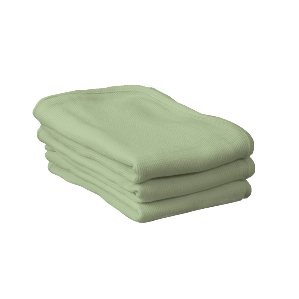 Blanket Crib Thermasoft Cotton Knit Mint, Pack Of 6