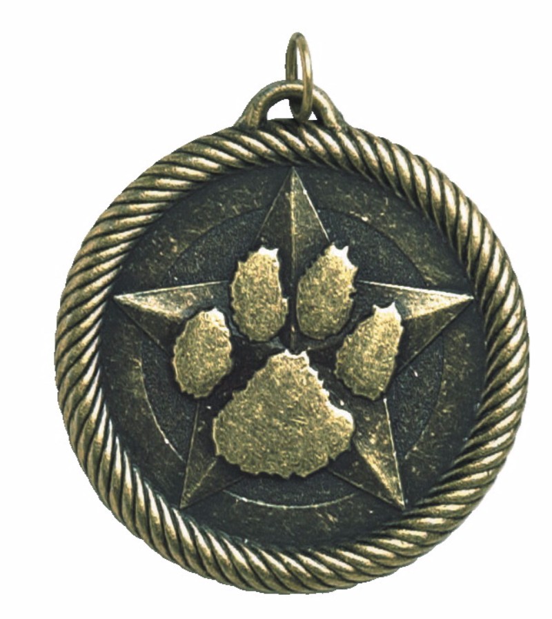 Multi-level Dovetail-paw Print Value Medal, Bronze