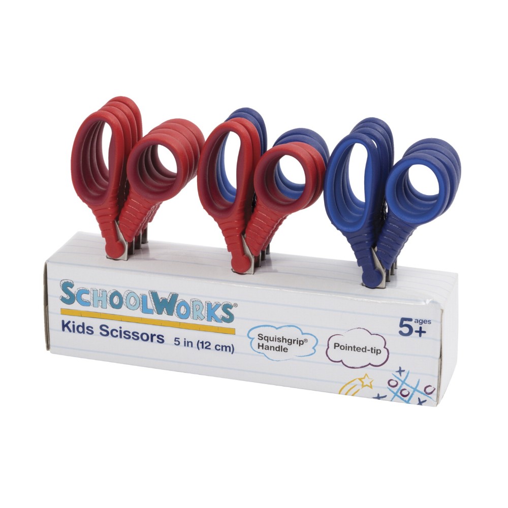 Fiskars Schoolworks Corrosion-Resistant Pointed Tip Squish Grip Scissor 5 In. Fiskars Schoolworks Corrosion-Resistant Pointed Tip Squish Grip Scissor 5 In.
