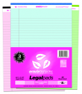 Roaring Spring Enviroshades Legal Recycled Legal Pad Assorted Color Pack 3 Roaring Spring Enviroshades Legal Recycled Legal Pad Assorted Color Pack 3