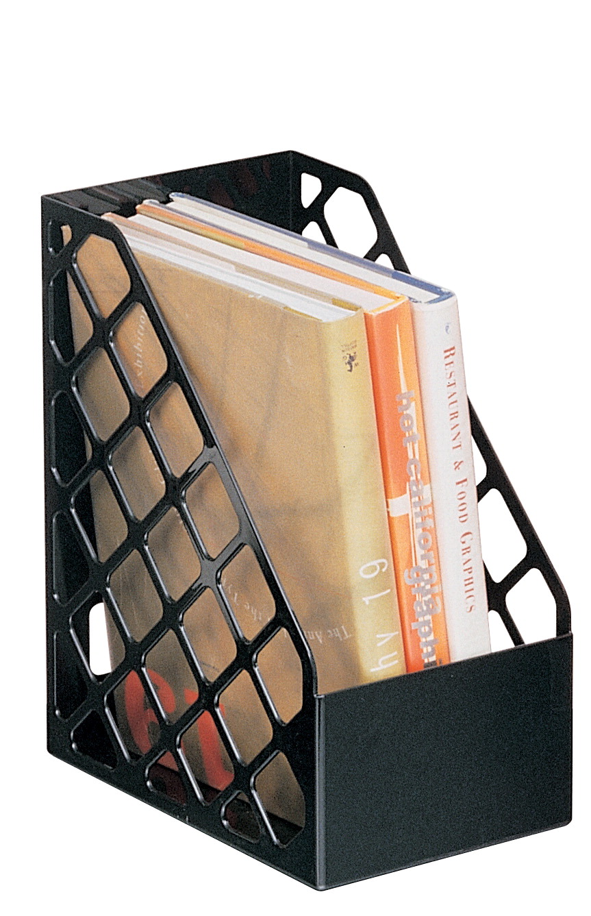 Officemate Plastic Large Recycled Magazine File Black Officemate Plastic Large Recycled Magazine File Black