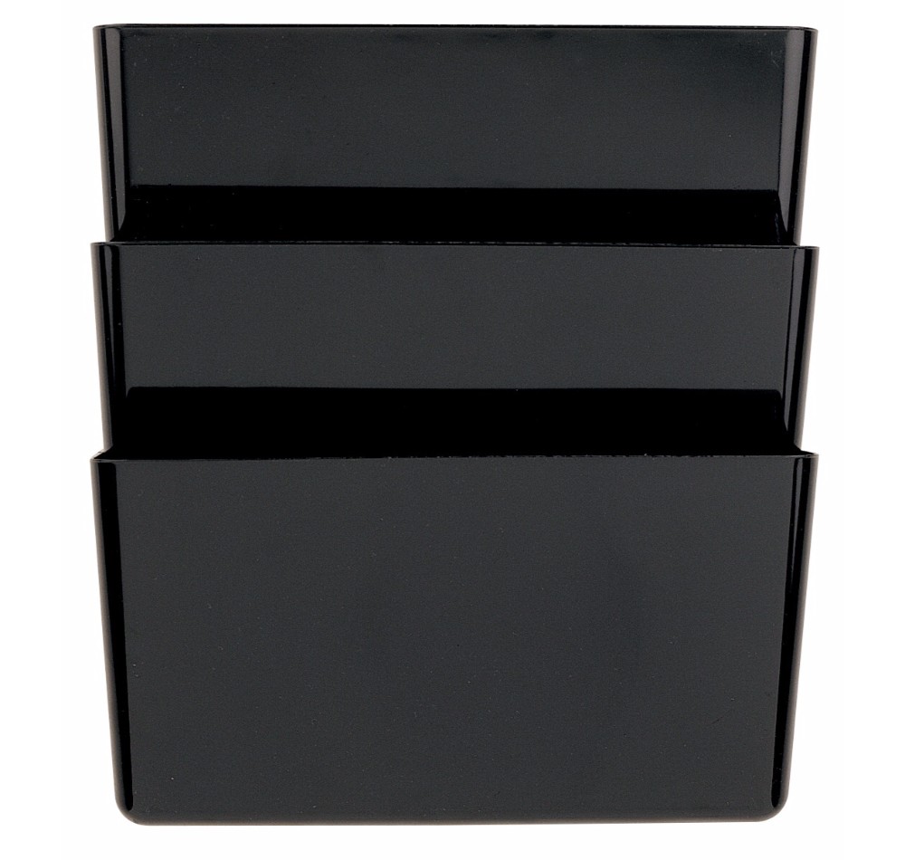 Officemate Plastic Recycled Wall File Black Pack 3 Officemate Plastic Recycled Wall File Black Pack 3