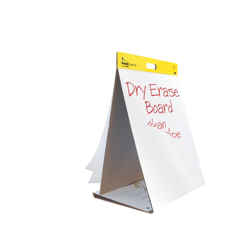 Post-It Self-Stick Tabletop Easel Pad And Dry Erase Board Unruled Cardboard Backing Paper White Post-It Self-Stick Tabletop Easel Pad And Dry Erase Board Unruled Cardboard Backing Paper White