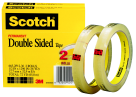 Scotch 665 Photo-safe Permanent Self-adhesive Double Sided Tape With 3 In. Core, Clear, Pack 2