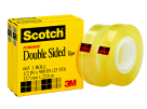 Scotch 665 Photo-safe Permanent Self-adhesive Double Sided Tape With 1 In. Core, Clear, Pack 2