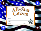Citizen Stick-to-it Award Certificate
