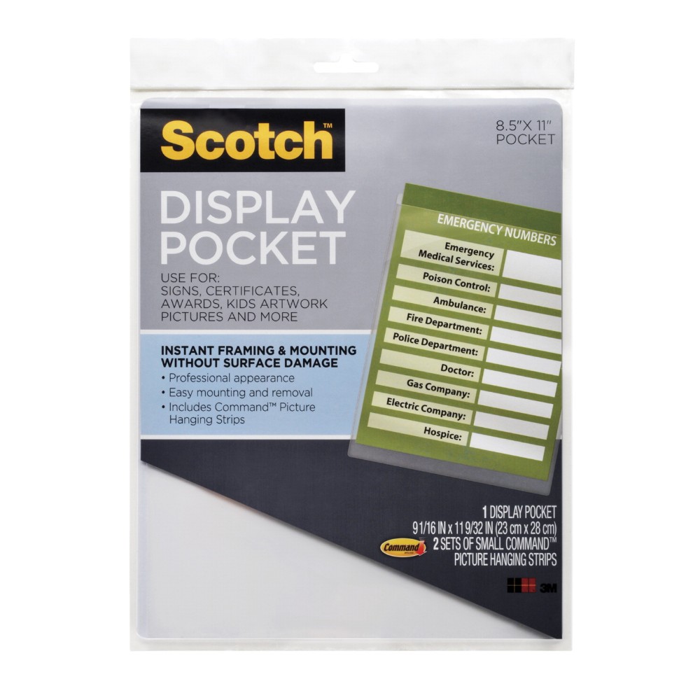 Scotch Pockets Display 9 X 11.31 In.