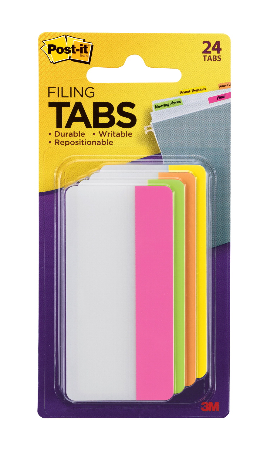 Sticky Note 3 X 1.5 In. Filing Tab, Pack Of 24