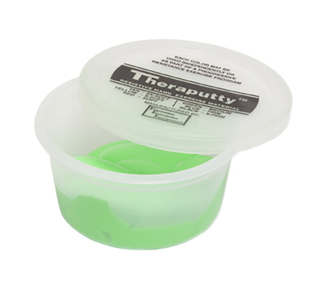 Green Apple Scented Medium Resistance Theraputty - 2 Oz. - Green