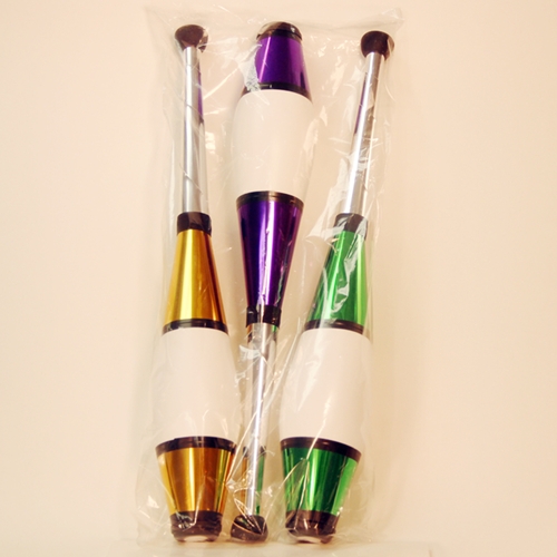 Zkpgss-ppgngd Pegasus Juggling Clubs, Purple, Green And Gold, Set - 3