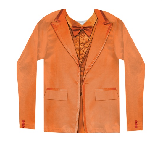 F118476 Shirts Orange Tuxedo - Large