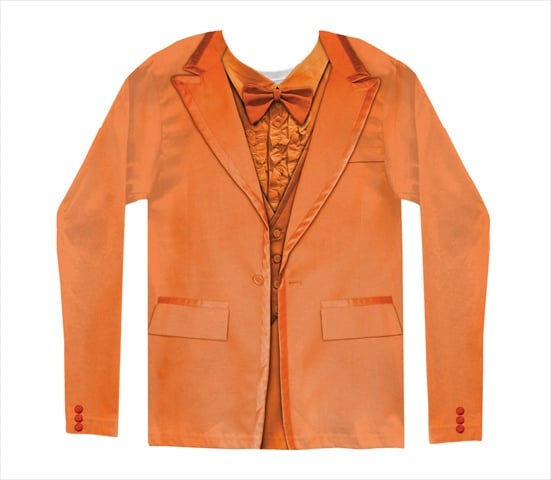F118476 Shirts Orange Tuxedo - Extra Large
