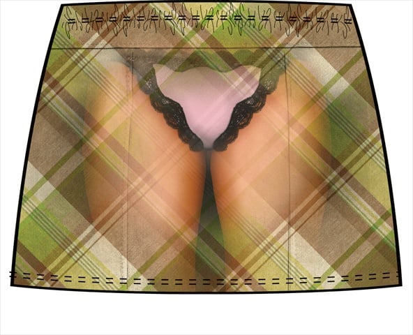 F116089 Shirts X-ray Vision Womens Skirt - Large