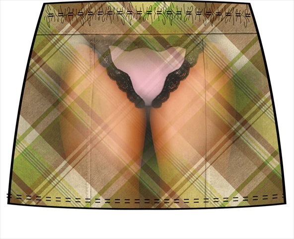F116089 Shirts X-ray Vision Womens Skirt - Medium