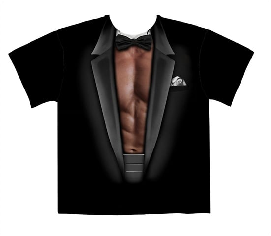 F122027 Shirts Stripper Tux - Large