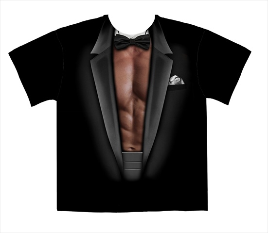 F122027 Shirts Stripper Tux - Extra Large