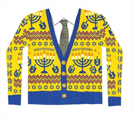 F122019 Shirts Ugly Hanukkah Sweater - Extra Large